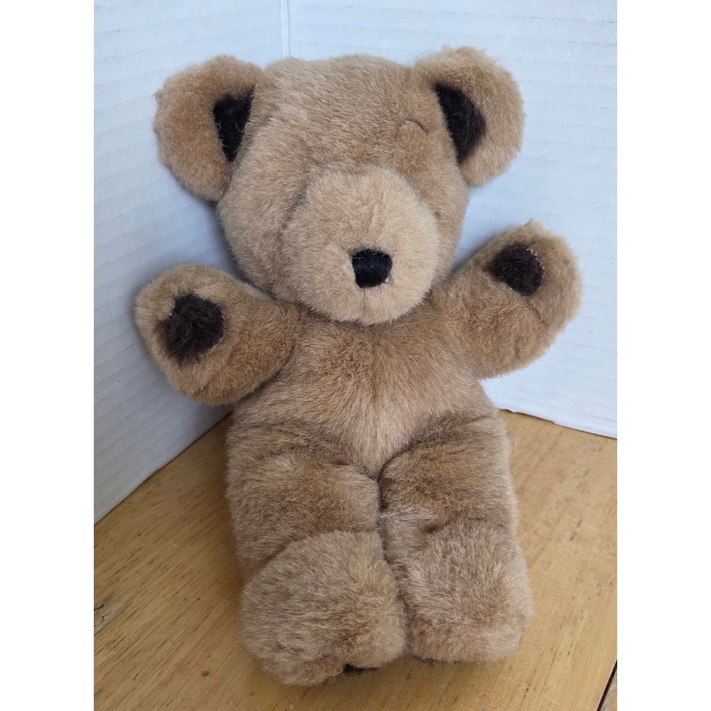 Vintage 1979 GUND Stitch Teddy Bear Plush Stuffed Animal Toy Brown Korea 10 inch
